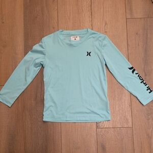 Hurley Kids Aqua Long Sleeve UPF 50 Tee Size 6